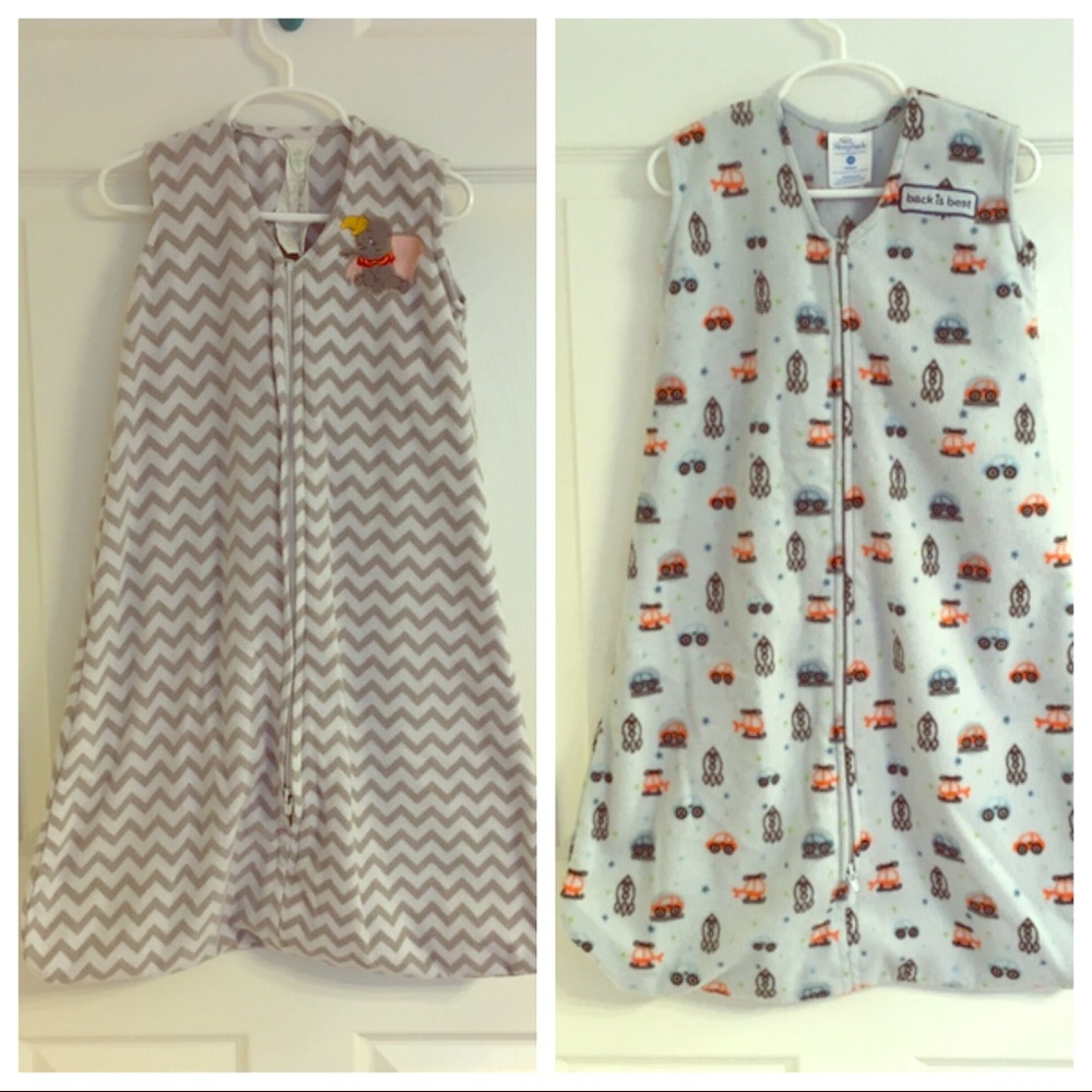 TWO Baby Fleece Sleep Sacks